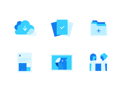 Cloud App Icon Set app icon blue clean cloud file icon icon set web