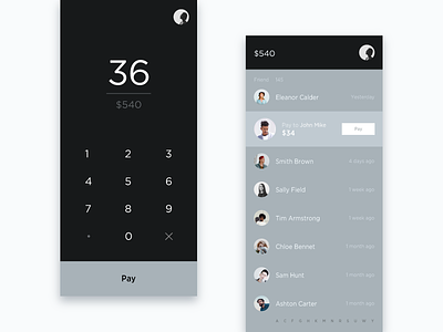 Payment App app cash clean ios minimal mobile pay payment