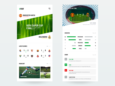 Soccer App app clean ios minimal mobile score soccer sports
