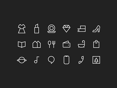 Simple Icon Set app icon icon icon set line icon minimum simple