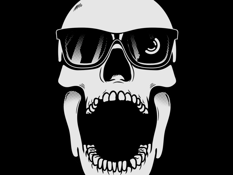 Another Skull glasses illustration skull tee tshirt