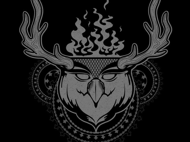 Etterfest animation deer fire illustration owl smfb