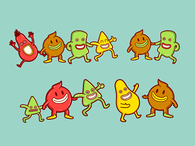 Characters candy character illustration