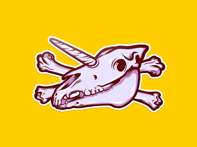 Unicorn Skull skull sticker stickerapp stickers unicorn