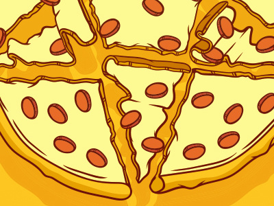 Pizzagram cheese crust pepperoni pizza vector
