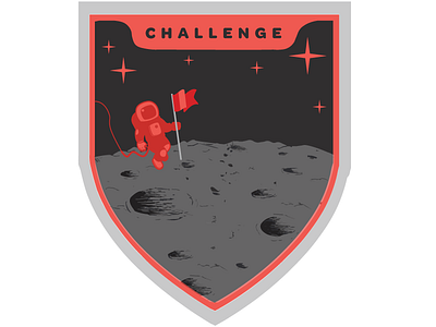 Badge Design! Troubleshoot Multi-Tier Applications Challenge art astronaut badge design illustration moon space
