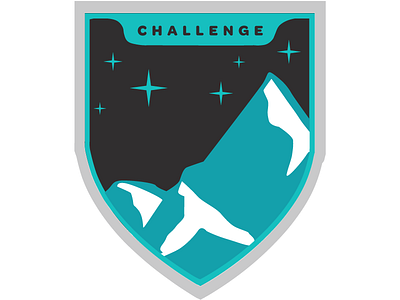 Badge Design VPC and VPC Networking Challenge badge design graphic illustration mountains