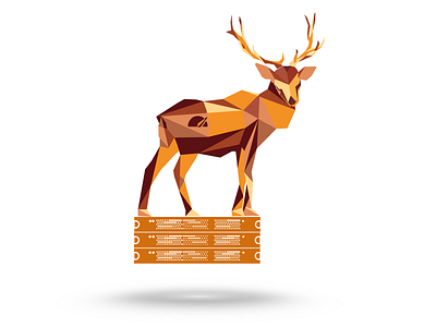 Elk Polygon Illustration deer design graphic illustration polygon server technology