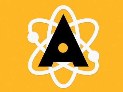 Ascent Labs Logo atom brand brandmark logo nuclear yellow