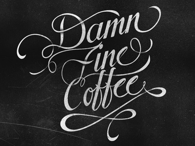 Damn Fine Coffee brand custom distressed indie lettering script typography