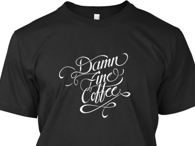 Damn Fine Coffee T-shirt branding coffee custom lettering peaks script t shirt tshirt twin peaks