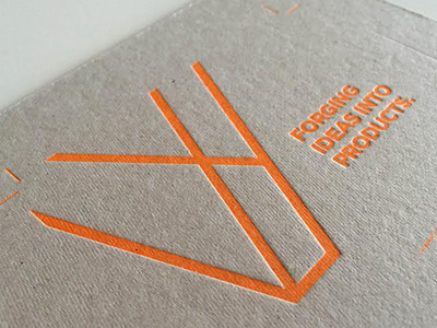 Viable Business cards brand branding business card fluro letterpress logo orange recycled