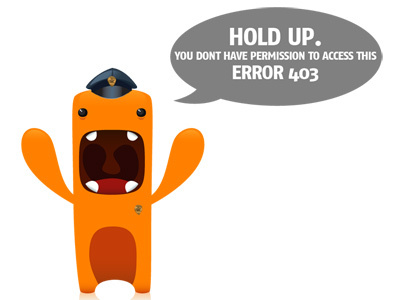 403 Monster 403 cop error illustration monster police