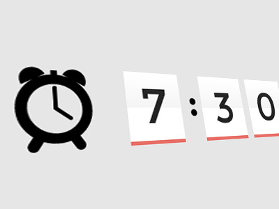 Alarm clock gray grey minimal
