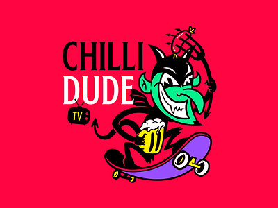 Logo Chilli Dude branding design illustration logo