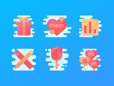 Mother's Day Icons branding design flat graphic design icon illustration logo minimal vector web