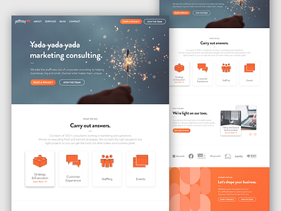 JeffreyM Website - Homepage branding clean consultancy consulting corporate creative home page homepage identity landing landing page minimal typogaphy ui ui design ux ux design web design website website design