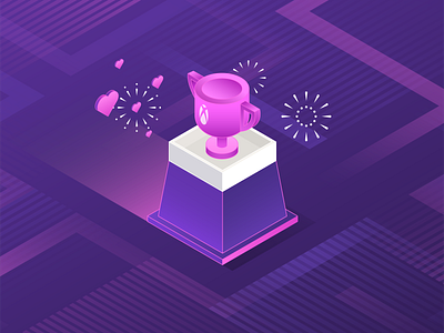 Microsoft Rewards Refresh - February 3d branding flat gradient graphic design heart icon illustration isometric logo microsoft minimal pattern trophy ui valentines day vector xbox