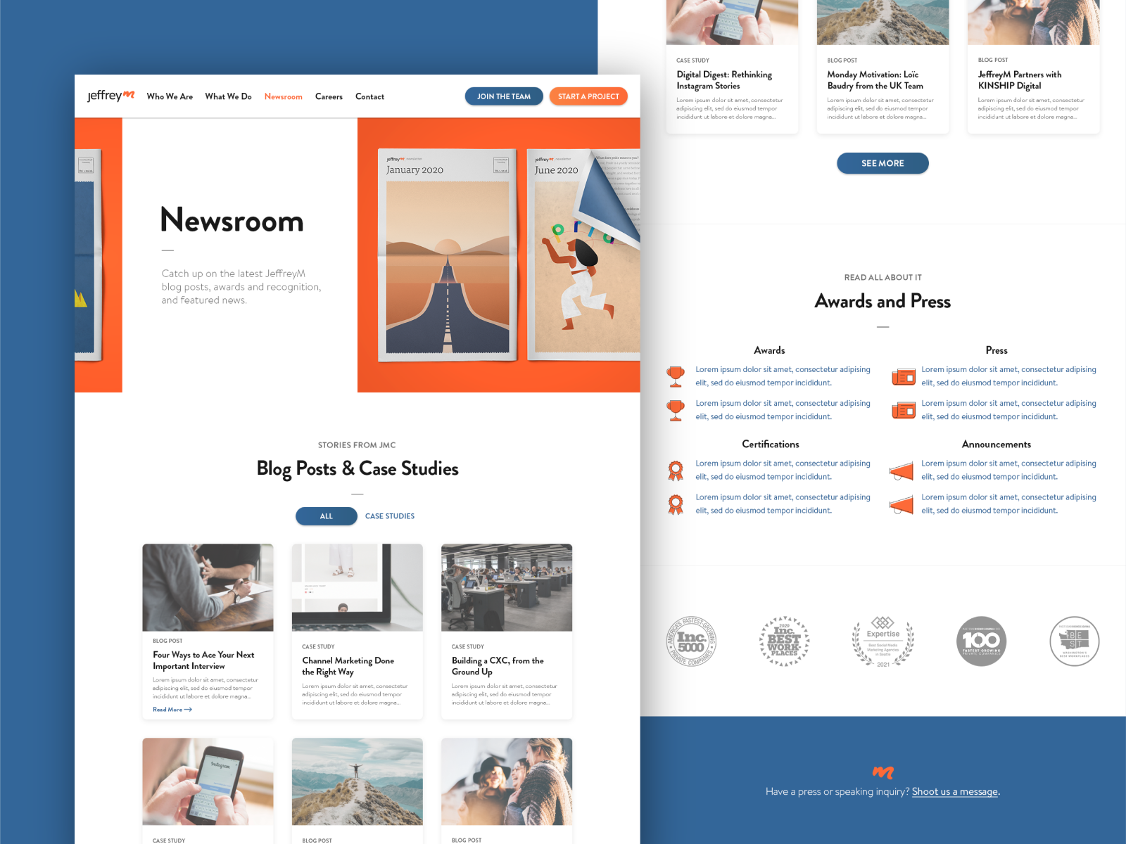 JeffreyM Newsroom by Jordan Strong on Dribbble