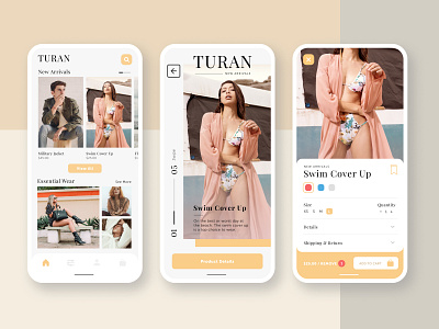 Turan Fashion e-commerce app V2 app design clothing design dailyui design ecommerce fashion app mobile mobile app mobile ui shopping app ui design