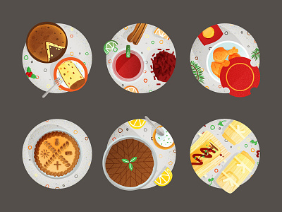 Holiday Food from Around the World Pt. 2 design food holiday illustration