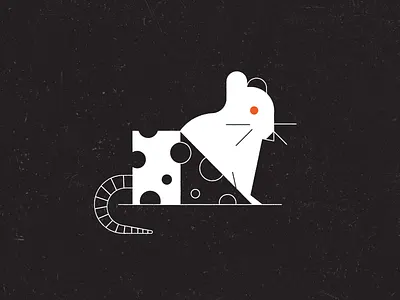 Vectober 06 – Rodent cheese design geometric grunge grunge texture illustration inktober mouse rat rodent simple stylized vectober