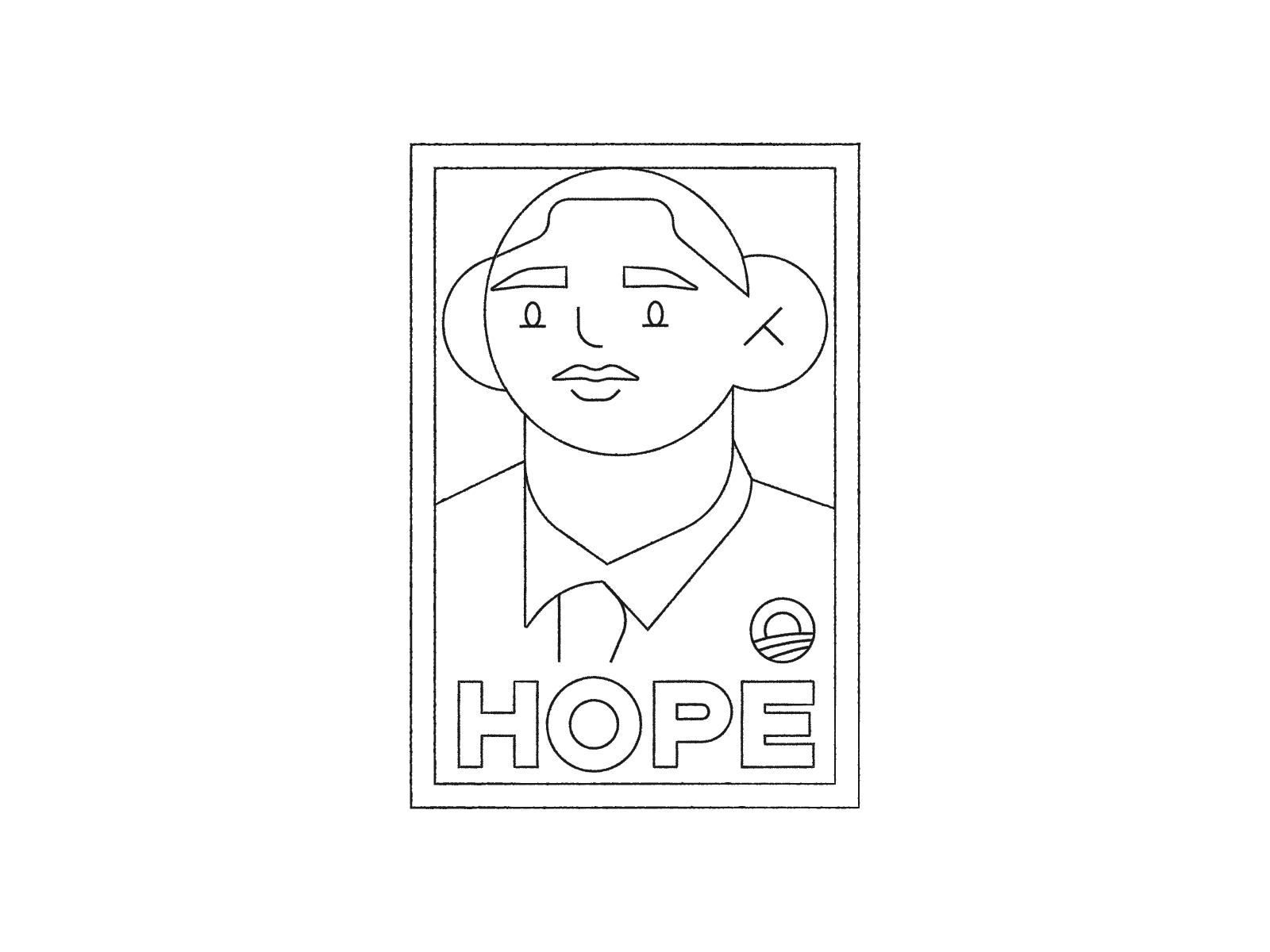 Vectober 10 – Hope animation barack biden harris democrat design hope illustration inktober line design miss you obama stylized vectober vote