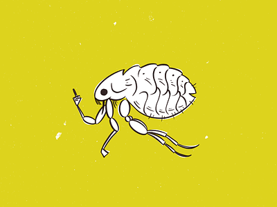 Vectober 11 – Disgusting bug design disgusting flea flip off grunge handdrawn illustration inktober line design pest stylized vectober