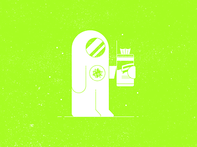 Vectober 14 – Armor armor character coronavirus covid 19 design disinfecting future hasmat suit illustration inktober lysol wipes pandemic safety gear spaceman stylized vectober vector