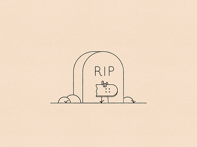 Vectober 23 – Rip design gravestone illustration inktober line design minimal paper texture rip skateboard skater stylized vectober