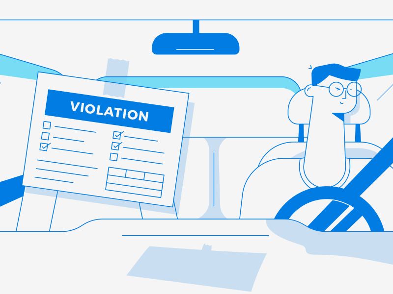 Ignoring Traffic Tickets car driving ticket design line stylized illustration
