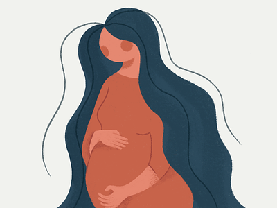Mother illustration ipad pro mother pregnant stylized woman woman illustration