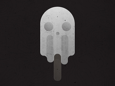 Ghosticle ghost grunge grunge texture illustration occult paranormal popsicle stylized