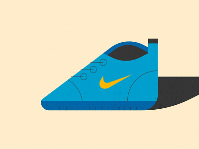 Nigh Key design exercise half tone illustration just do it nike perspective shoe stylized