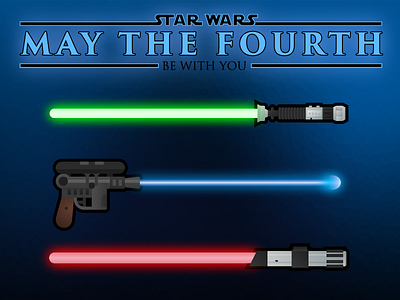 MTFBWY 2018 blaster emoji illustrator lightsaber solo star wars