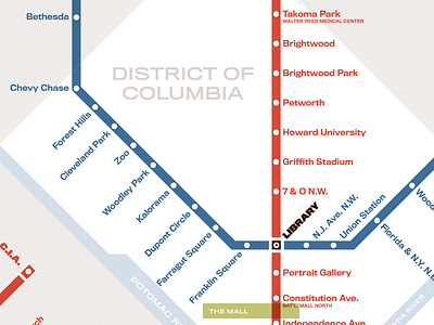 DC Monorail Halftone Effects map retro transit transit map washington dc