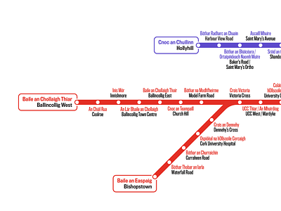 Cork Transit Map - West ireland transit transit map