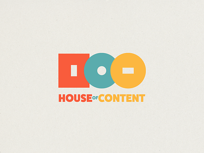 House Of Content Logo, Color Scheme #2 badge branding house of content illustration logo patrick lee zepeda thepatricklee
