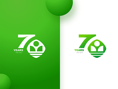 70-logo 7 70 anniversary beautiful contrast green logo school shenzhong student vi white