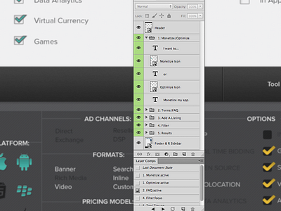 PS Web Design Layers dribbble layer comps layers photoshop playoff