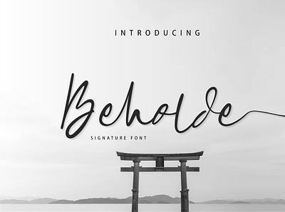 Beholde Signature Font banner