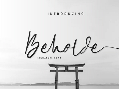 Beholde Signature Font