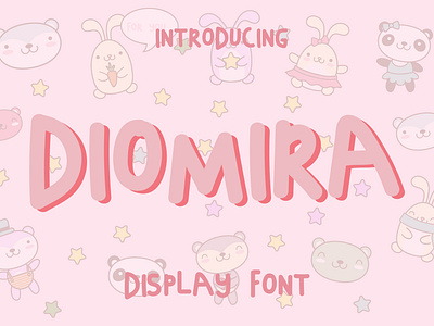 DIOMIRA-DISPLAY FONT adorable bold bubbly charming curvy cute display font fun handdrawn handwriting handwritten pretty quirky thick