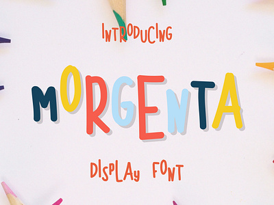 MORGENTA-DISPLAY FONT adorable bold bubbly charming curvy cute display font fun handdrawn handwriting handwritten pretty quirky thick