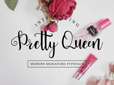 Pretty Queen branding casual feminine girly handwriting handwritten natural script style stylish