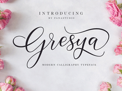 Gresya Script branding casual elegant feminine girly luxury natural script style stylish