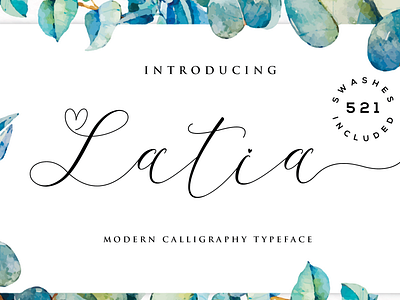 Latia Script Font branding casual elegant feminine girly luxury natural script style stylish