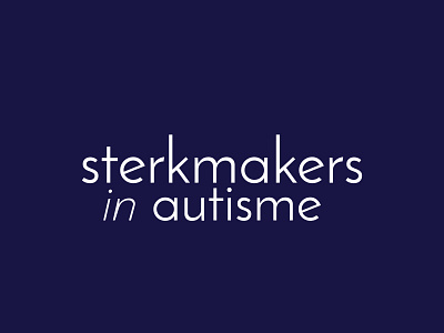 sterkmakers in autisme branding design logo word wordmark