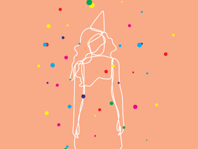 Party confetti illustrations birthday party illustration agency illustration design illustration