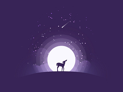 deer & moon